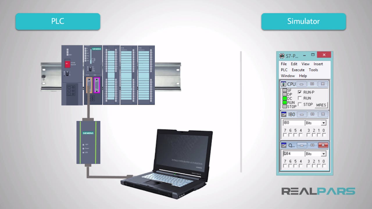 17. Testing the PLC Program in Single Scan Mode RealPars